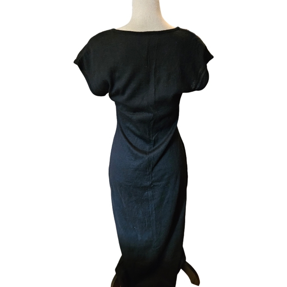 Carole Little Black Beaded Embroidered Dress - Picture 5 of 6